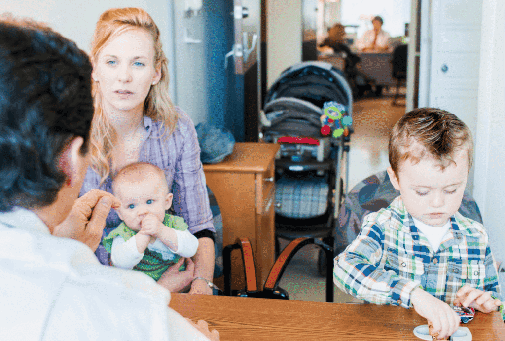 Women with two children requesting family medical leave